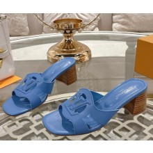 Louis Vuitton 1AGYTP LV Isola Mule blue calf leather heel 5.5cm 2025