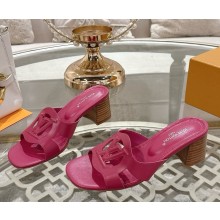 Louis Vuitton 1AGYTP LV Isola Mule fuchsia calf leather heel 5.5cm 2025