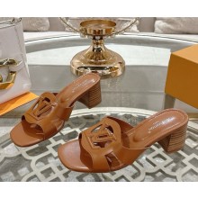 Louis Vuitton 1AGYTP LV Isola Mule brown calf leather heel 5.5cm 2025