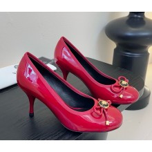 Versace Opera Bow Patent Pumps 85 mm red / gold 2025