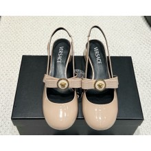 Versace 30mm Gianni Ribbon slingback pumps beige 2025