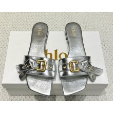 Chloé  Mae sandals silver Calf Leather 2025