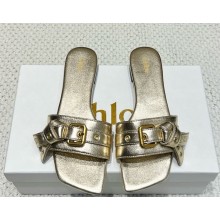 Chloé  Mae sandals gold Calf Leather 2025