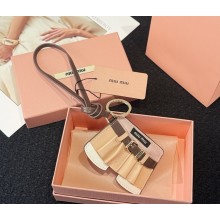 MIU MIU Leather keychain trick nude pink 2025