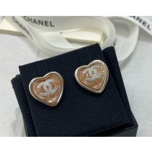 Chanel Stud Earrings Metal, Resin, Glass & Strass Silver, Pink & Crystal 041008  2025