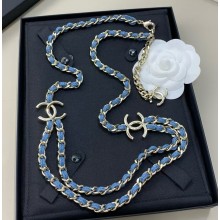 Chanel CHAIN BELT Metal & Denim Gold & Blue ABF177 2025
