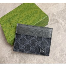 Gucci Bi-color card case with GG detail 795230 Black GG Supreme canvas 2025