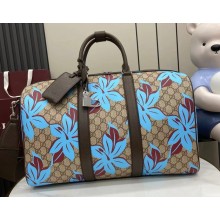 Gucci GG printed duffle bag 792074 Beige and dark brown GG Surpreme canvas 2025