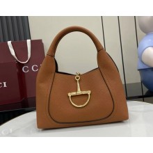 Gucci Softbit medium top handle bag 837467 brown grainy leather 2025