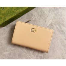 Gucci GG Marmont zip-around wallet 790063 beige soft leather 2025