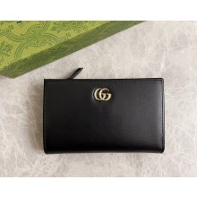 Gucci GG Marmont zip-around wallet 790063 black soft leather 2025