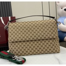 Gucci GG canvas large crossbody bag 821616 Beige and dark brown GG canvas 2025