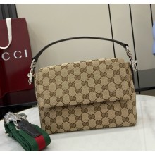 Gucci GG canvas small crossbody bag 821617 Beige and dark brown GG canvas  2025
