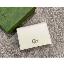 Gucci GG Marmont card case wallet 790055 white leather 2025