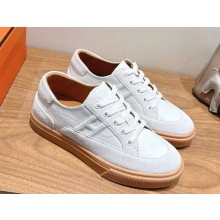 Hermes women/men Deep sneaker in calfskin and suede goatskin grey 2025