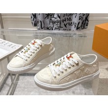 Louis Vuitton women/men LV Lagoon Sneaker 1AGYFW white Monogram denim 2025