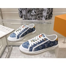 Louis Vuitton women/men LV Lagoon Sneaker 1AGYFW Blue Monogram denim 2025