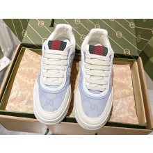 GUCCI women/men Gucci Re-Web sneaker 824221 Light blue GG canvas 2025