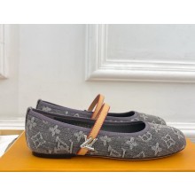 Louis Vuitton 1ADICP Romy Flat Ballerina Gray Monogram denim 2025