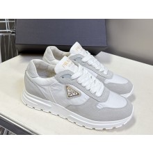 Prada Prax 2.0 Re-Nylon and suede sneakers 2EE436 white 2025