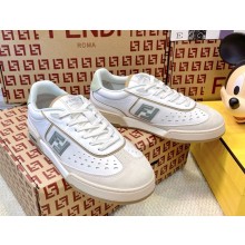 Fendi Match White and brown leather and suede low tops 2025