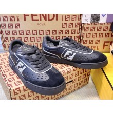 Fendi Match White and black leather and suede low tops 2025