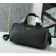 Prada Small nappa leather duffle bag 2VC046 Black 2025