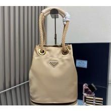Prada Mariner Re-Nylon small bucket bag 1BE082 Camel Brown 2025