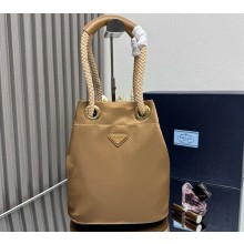 Prada Mariner Re-Nylon small bucket bag 1BE082 Brandy 2025