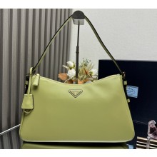 Prada Aimée large leather shoulder bag 1BC228 Pistachio Green 2025