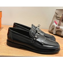 Hermes Destin loafer in calfskin with iconic Kelly buckle noir 2025 