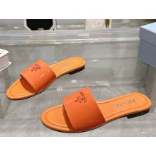 Prada patent leather slides orange 2025
