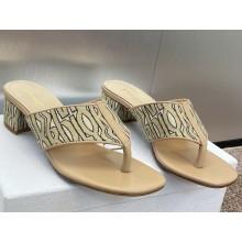 Miss Dior Adiorable slides beige embroidery Cotton heel 3.5cm 2025