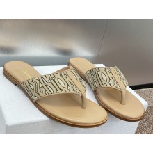 Miss Dior Adiorable slides beige flat embroidery Cotton  2025
