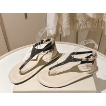 BRUNELLO CUCINELLI Monili T-Strap Sandal beige 2025