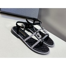 Chanel sandals suede & stars silver 2025
