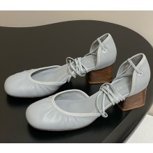 LEMAIRE Micro Ballerina pumps light grey heel 1cm/5cm/8.5cm 2025