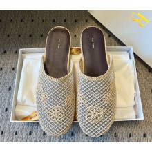 The Row knit mesh mules beige 2025