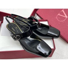 Valentino Garavani VLogo Locker Slingback Pumps 60 black patent leather 2025
