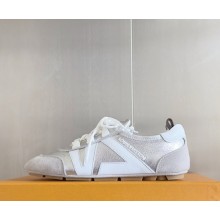 Louis Vuitton women/men LV Sneakerina 1AHOJD Silver Metallic grained calf leather 2025