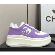 Chanel Sneakers platform Cotton purple / white 2025