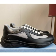 Prada women/men America's Cup Soft rubber and bike fabric sneakers 4E6500 black 2025