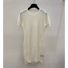 FENDI knitted Hollowed-out dress white 2025