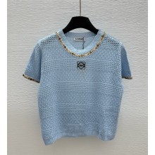Loewe  knitted T-shirt blue 2025