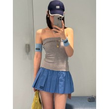 MIU MIU dress grey / blue 2025
