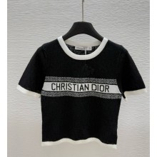 Dior knitted T-shirt black / white 2025