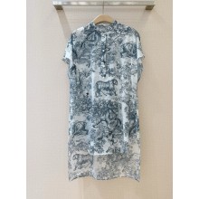 Dior Long Blouse White Toile de Jouy Cotton Voile 2025