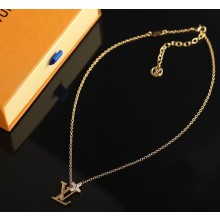 Louis Vuitton LV Iconic Flower Necklace M02167 Metal with gold-color finish 2025