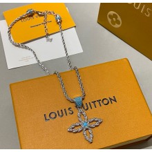 Louis Vuitton LV Flower Rope Pendant M02062 Brass / zircons / enamel 2025