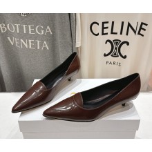 The Row Viv Kitten Heel in Leather coffee 2025